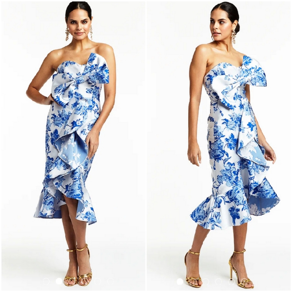 NWOT Mestiza Stephanie Bow Jacquard Dress